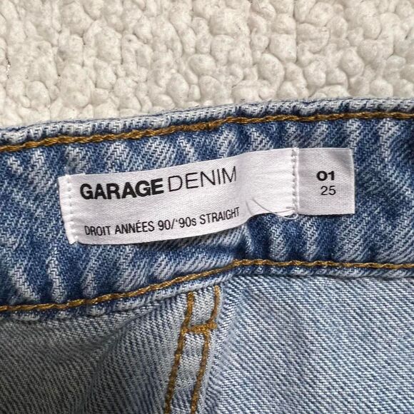 NWT Garage Denim 90s Straight Leg Ripped Jeans Size 1 - Picture 5 of 8